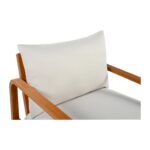 Juego de Muebles de Patio Christopher Knight Home Coddy 380268 4 Piezas Madera de Acacia con Mesa Auxiliar y Cojines Bei