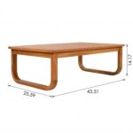 Juego de Muebles de Patio Christopher Knight Home Coddy 380268 4 Piezas Madera de Acacia con Mesa Auxiliar y Cojines Bei