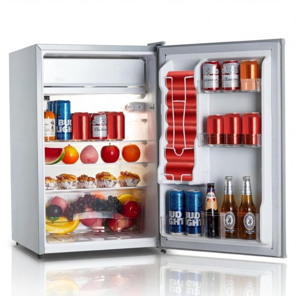 MegaChoice Mini refrigerador de 4.3 pies cúbicos con congelador, refrigerador compacto con control de temperatura de 7 n