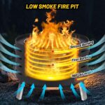 Fogata Exterior PeakPursuit Modelo F-RGAOQALCOLUSJTCT4UXR-OWEJCO Bajo Humo Acero al Carbono 30x30x20 Pulgadas con Atizad