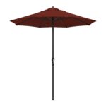 Sombrilla California Umbrella AMZ5241566075488 7.5 Ft Inclinación Automática Tela Sunbrella Marco de Aluminio 8 Costilla