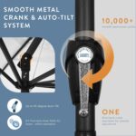 Sombrilla California Umbrella AMZ5241566075488 7.5 Ft Inclinación Automática Tela Sunbrella Marco de Aluminio 8 Costilla