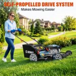 Cortacésped SENIX G-H-FIVE 3 en 1 22 Pulgadas Autopropulsado Gasolina 201cc 4 Ciclos Chasis de Acero