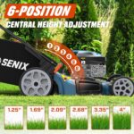 Cortacésped SENIX G-H-FIVE 3 en 1 22 Pulgadas Autopropulsado Gasolina 201cc 4 Ciclos Chasis de Acero