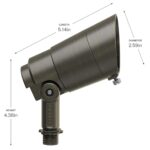 Luz de Acento Kichler Integra 375 Lúmenes 60 Grados 2700K Centennial Brass 16303CBR27