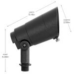 Luminaria de Acento Kichler Integra 16304BKT27 600 Lúmenes 35 Grados 2700K Negro Texturizado