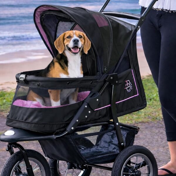 Cochecito para Mascotas Pet Gear NV 8450NVOR Entrada sin Cremallera Neumáticos de Gel 12 pulgadas Color Orquídea