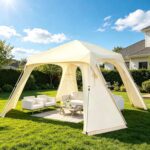 Cenador Alvantor 7019-NEW 12 x 12 pies Impermeable UPF 50+ Beige