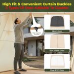 Cenador Alvantor 7019-NEW 12 x 12 pies Impermeable UPF 50+ Beige