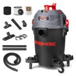 Shop-Vac Aspiradora ultra silenciosa de 6 galones para tienda húmeda y seca, potente succión de 4.5 HP con accesorios, m