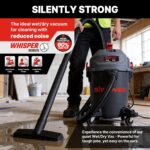 Shop-Vac Aspiradora ultra silenciosa de 6 galones para tienda húmeda y seca, potente succión de 4.5 HP con accesorios, m