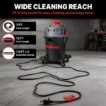 Shop-Vac Aspiradora ultra silenciosa de 6 galones para tienda húmeda y seca, potente succión de 4.5 HP con accesorios, m