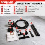 Shop-Vac Aspiradora ultra silenciosa de 6 galones para tienda húmeda y seca, potente succión de 4.5 HP con accesorios, m
