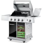Parrilla de Gas Propano NutriChef NCGRIL2.6 5 Quemadores Acero Inoxidable 52000 BTU