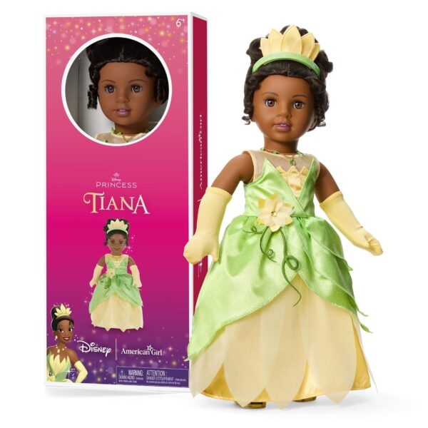 Muñeca American Girl Disney Princesa Tiana 18 Pulgadas Cabello Negro Rizado Ojos Marrones