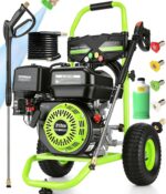 Lavadora a Presión de Gas IvyBess SU098 4200 PSI 4.0 GPM Motor 212cc 7HP Manguera 25 pies Verde