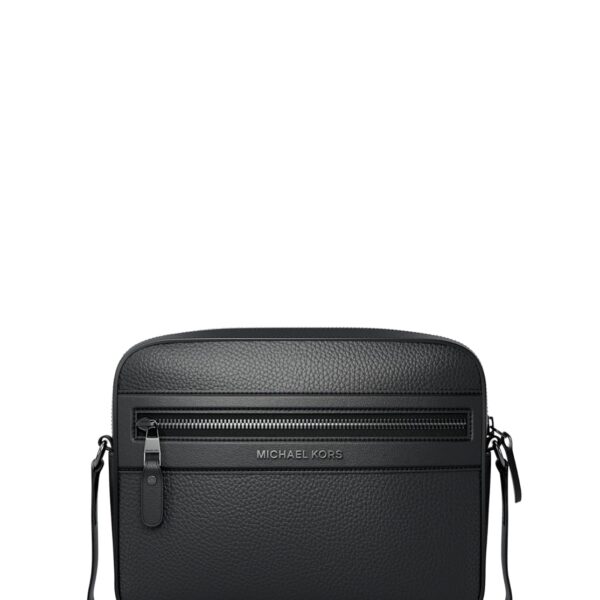 Bolso Cruzado Michael Kors Jet Set Tour 33T6LJSM1X-001 Cuero Negro Herrajes Plateados