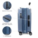 Maleta Travelpro Platinum Elite 409269102 Equipaje de Mano Extensible Rígido 8 Ruedas Cerradura TSA Policarbonato Azul C