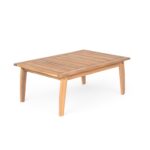 Juego de Muebles de Patio Christopher Knight Home Lorna 328943C 4 Piezas Madera de Acacia Teca Beige