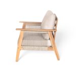 Juego de Muebles de Patio Christopher Knight Home Lorna 328943C 4 Piezas Madera de Acacia Teca Beige