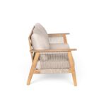 Juego de Muebles de Patio Christopher Knight Home Lorna 328943C 4 Piezas Madera de Acacia Teca Beige