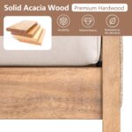 Juego de Muebles de Patio Christopher Knight Home Lorna 328943C 4 Piezas Madera de Acacia Teca Beige
