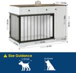 Jaula para Perros SierraSquad css11 47 Pulgadas Doble Puerta Soporte de TV Mueble de Almacenamiento Blanco