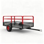 Remolque ATV UTV de acero de 22 pies cúbicos de 1600 libras, carrito de remolque detrás de la basura, tirador resistente