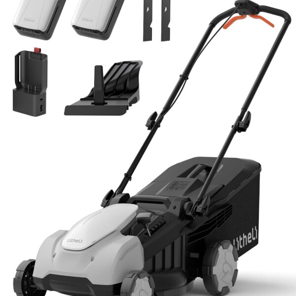 Podadora Litheli 40V 18 pulgadas Inalámbrica con 2 Baterías 5.0Ah Motor sin Escobillas 2 en 1 Mulching y Bagging