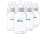 Biberón Anticólico Philips Avent SCY106/04 11 Onzas Flujo 3 Transparente Paquete 24 Unidades