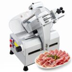 Rebanadora de carne automática comercial de 10 pulgadas, cortadora eléctrica de delicatessen con motor dual de 240 W+430