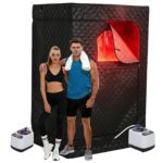 Sauna Infrarroja Garvee para 2 Personas con Terapia de Luz Roja 35 x 48 x 71 Pulgadas