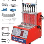 Probador y Limpiador de Inyector de Combustible Garvee 3 en 1 100W Ultrasónico para Motores de Gasolina de 6 Cilindros