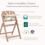 Silla Alta Convertible Delta Children Crave 24635-160 4 en 1 Madera de Haya Certificada FSC Color Natural
