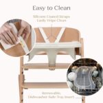 Silla Alta Convertible Delta Children Crave 24635-160 4 en 1 Madera de Haya Certificada FSC Color Natural