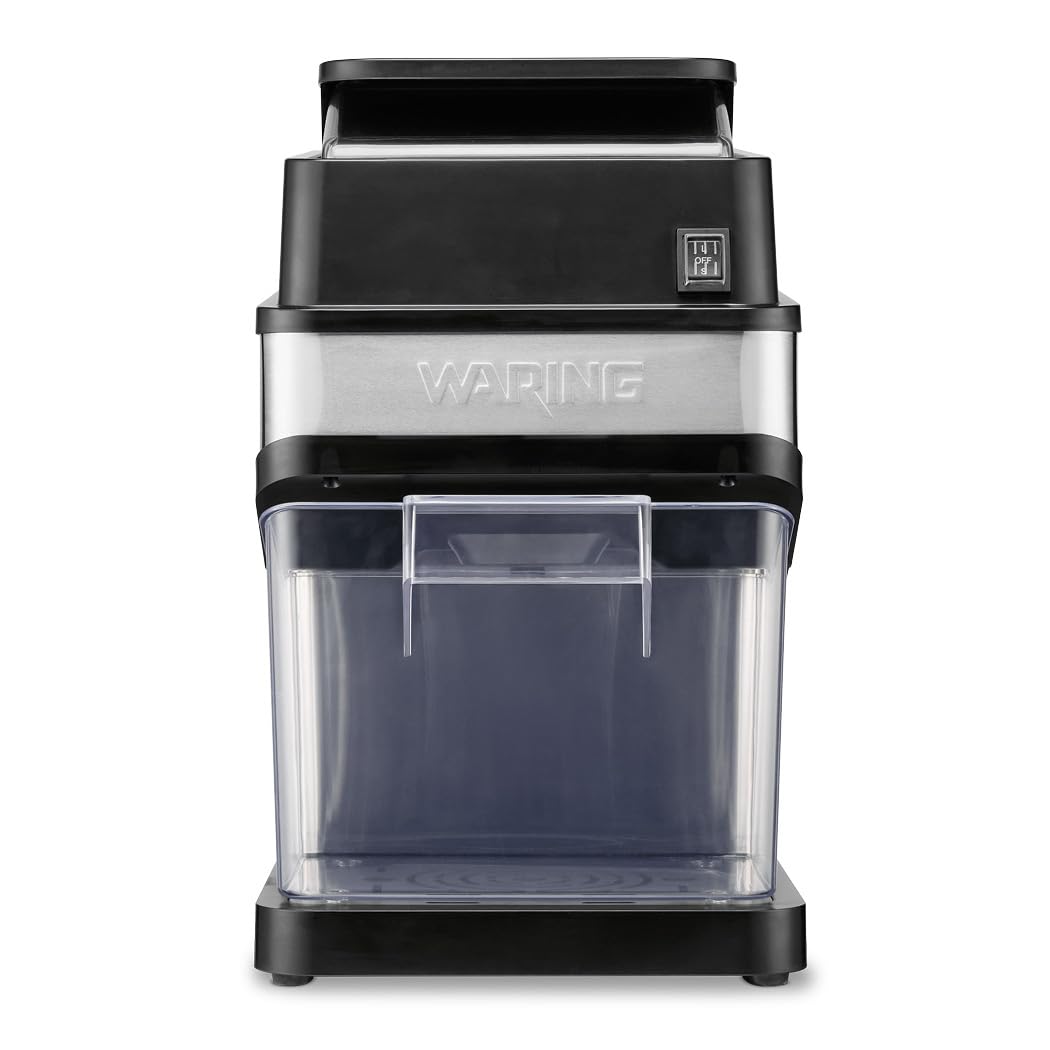 Waring Commercial Ice Crusher Machine, 600 lb/hr Heavy-Duty Ice Crusher for Bars, Restaurants, Cocktails & Seafood Displ