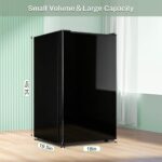 Mini congelador vertical de 3.6 pies cúbicos, congelador compacto de una sola puerta con puerta reversible de acero inox