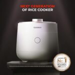 CUCKOO Olla arrocera a presión doble de 10 tazas sin cocer / 20 tazas cocidas con tecnología de calentamiento por inducc