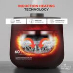 CUCKOO Olla arrocera a presión doble de 10 tazas sin cocer / 20 tazas cocidas con tecnología de calentamiento por inducc