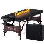 Mesa de Masaje Master Massage Roma II 25234XS Therma-Top Plegable con Calefacción Madera de Haya Negro