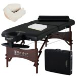 Mesa de Masaje Portátil Master Massage Roma II 10025XS 72 x 30 x 28 Pulgadas Cojín 2.5 Pulgadas Color Negro Madera de Ha