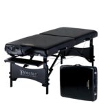 Mesa de Masaje Master Massage 20243XS Plegable 30 Pulgadas Negra con Cojín Memory Foam Patas de Madera de Haya