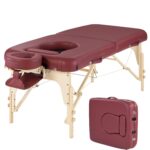 Mesa de Masaje para Embarazo Master Massage Eva 10121XS 30x83 Pulgadas Capacidad 750 Libras Madera de Haya Color Burgund