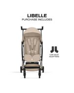 Cochecito de Viaje Ultraligero Cybex Libelle 526000945 Beige Almendra Aluminio Plegable Compatible con Equipaje de Mano