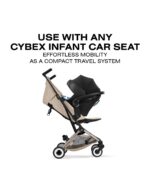 Cochecito de Viaje Ultraligero Cybex Libelle 526000945 Beige Almendra Aluminio Plegable Compatible con Equipaje de Mano