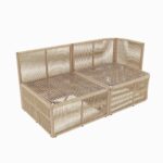 Set de Muebles de Patio Christopher Knight Home Modelo 382954 Ratán PE con Marco de Hierro Cojines y Mesa de Centro con