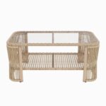 Set de Muebles de Patio Christopher Knight Home Modelo 382954 Ratán PE con Marco de Hierro Cojines y Mesa de Centro con