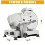 Potente máquina cortadora de carne de motor dual de 550 W para uso doméstico y comercial, hoja de acero de aleación de 1