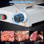 Potente máquina cortadora de carne de motor dual de 550 W para uso doméstico y comercial, hoja de acero de aleación de 1