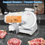 Potente máquina cortadora de carne de motor dual de 550 W para uso doméstico y comercial, hoja de acero de aleación de 1